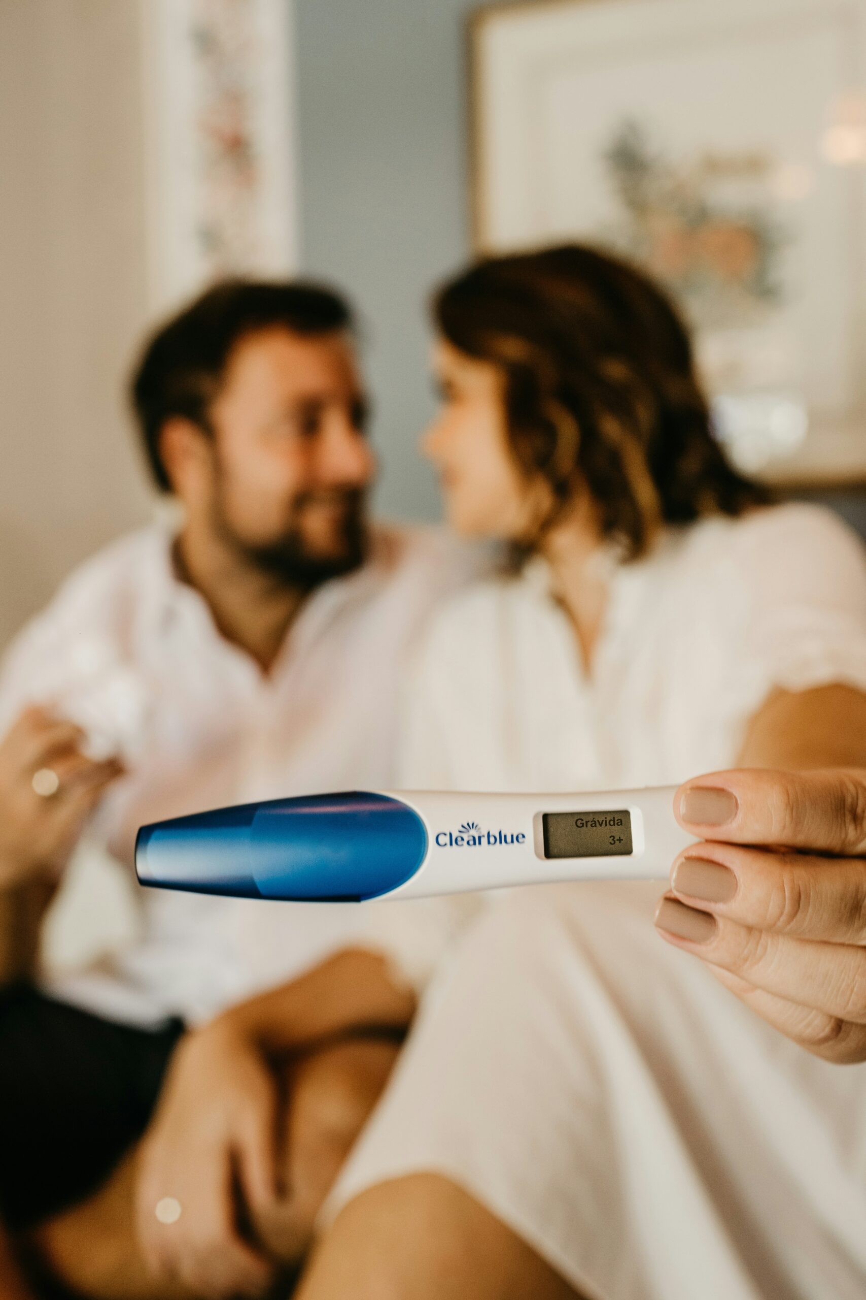 Woman finding out she is Pregnant